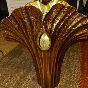 Enamel Ginko biloba dry vase